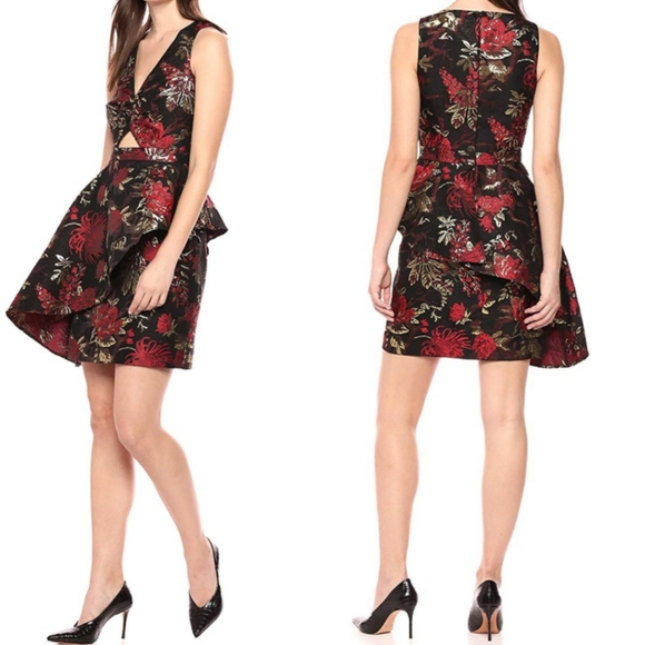 🔽🆕️ Rachel Roy 💜 Metallic Floral Dress - Picture 2 of 4